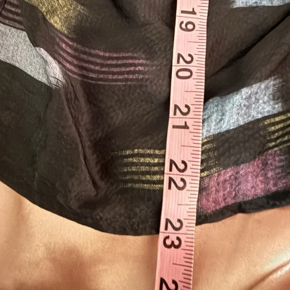 Xirena Prisca Silk Top Long Sleeve Ruched Size Medium Ikat Black Glam - Picture 6 of 6